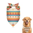 thumbnail image 1 of Dog Bandana 1 Pack,Colorful Geometric Striped Pattern Bandanas for Dogs,Cat Bandana,Small/ Large Dog Bandana 2 Size,Dog Bandanas Girl Boy, 1 of 5