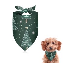 Dog Bandana 1 Pack,Dark Green Christmas Tree Pattern Bandanas for Dogs,Cat Bandana,Small/ Large Dog Bandana 2 Size,Dog Bandanas Girl Boy