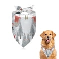 thumbnail image 1 of Dog Bandana 1 Pack,Gray Christmas Gnome Village Pattern Bandanas for Dogs,Cat Bandana,Small/ Large Dog Bandana 2 Size,Dog Bandanas Girl Boy, 1 of 6