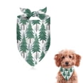thumbnail image 1 of Dog Bandana 1 Pack,Green Christmas Tree Pattern Bandanas for Dogs,Cat Bandana,Small/ Large Dog Bandana 2 Size,Dog Bandanas Girl Boy, 1 of 6