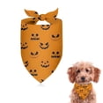 thumbnail image 1 of Dog Bandana 1 Pack,Halloween Pumpkin Face Silhouettes Bandanas for Dogs,Cat Bandana,Small/ Large Dog Bandana 2 Size,Dog Bandanas Girl Boy, 1 of 5