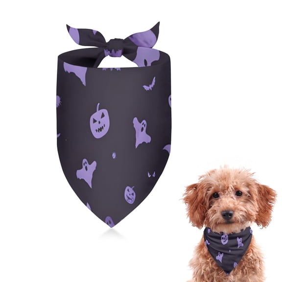 Dog Bandana 1 Pack,Halloween Silhouette Pattern Bandanas for Dogs,Cat Bandana,Small/ Large Dog Bandana 2 Size,Dog Bandanas Girl Boy