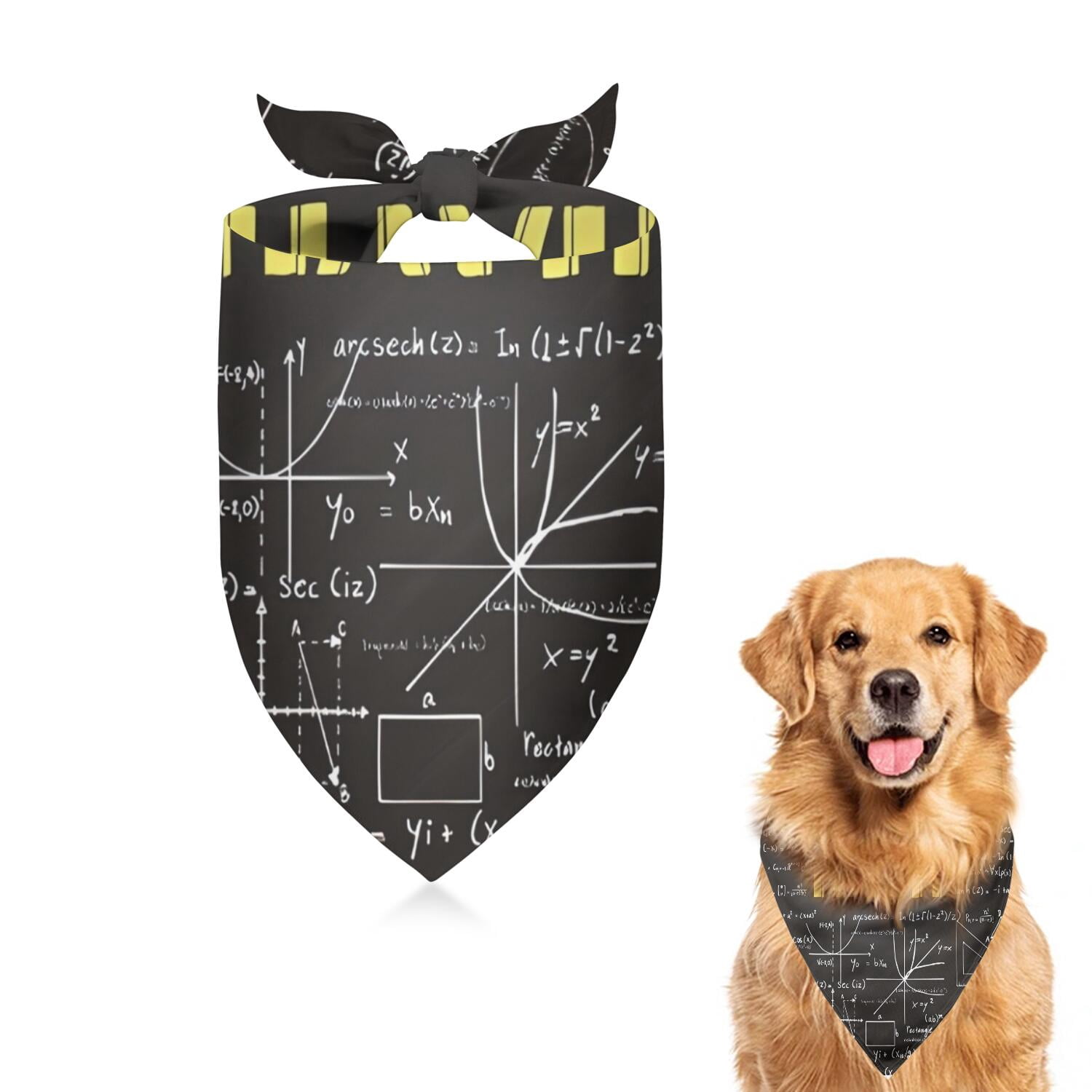 Dog Bandana 1 Pack,Math Equations Algebraic Symbols Black Pattern ...