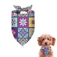 thumbnail image 1 of Dog Bandana 1 Pack,Multicolor Ethnic Geometric Patchwork Pattern Bandanas for Dogs,Cat Bandana,Small/ Large Dog Bandana 2 Size,Dog Bandanas Girl Boy, 1 of 5