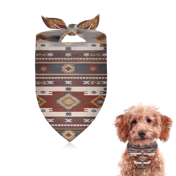Dog Bandana 1 Pack,Multicolor Geometric Boho Pattern Bandanas for Dogs,Cat Bandana,Small/ Large Dog Bandana 2 Size,Dog Bandanas Girl Boy