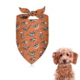thumbnail image 1 of Dog Bandana 1 Pack,Orange Dinosaurs Skeletons Pattern Bandanas for Dogs,Cat Bandana,Small/ Large Dog Bandana 2 Size,Dog Bandanas, 1 of 6