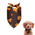 thumbnail image 1 of Dog Bandana 1 Pack,Orange Halloween Spooky Elements Bandanas for Dogs,Cat Bandana,Small/ Large Dog Bandana 2 Size,Dog Bandanas Girl Boy, 1 of 5