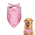 thumbnail image 1 of Dog Bandana 1 Pack,Pink Breast Cancer Ribbon Floral Pattern Bandanas for Dogs,Cat Bandana,Small/ Large Dog Bandana 2 Size,Dog Bandanas Girl Boy, 1 of 6