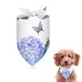 thumbnail image 1 of Dog Bandana 1 Pack,Pink Butterfly Flower Pattern Bandanas for Dogs,Cat Bandana,Small/ Large Dog Bandana 2 Size,Dog Bandanas, 1 of 6
