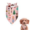 thumbnail image 1 of Dog Bandana 1 Pack,Pink Christmas Nutcracker Pattern Bandanas for Dogs,Cat Bandana,Small/ Large Dog Bandana 2 Size,Dog Bandanas Girl Boy, 1 of 6