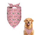 thumbnail image 1 of Dog Bandana 1 Pack,Pink Christmas Santa and Tree Pattern Bandanas for Dogs,Cat Bandana,Small/ Large Dog Bandana 2 Size,Dog Bandanas Girl Boy, 1 of 6