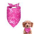 thumbnail image 1 of Dog Bandana 1 Pack,Pink Ribbon Pattern Bandanas for Dogs,Cat Bandana,Small/ Large Dog Bandana 2 Size,Dog Bandanas Girl Boy, 1 of 6