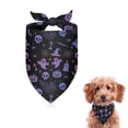 thumbnail image 1 of Dog Bandana 1 Pack,Purple Halloween Ghost Pumpkin Skull Pattern Bandanas for Dogs,Cat Bandana,Small/ Large Dog Bandana 2 Size,Dog Bandanas Girl Boy, 1 of 5