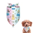 thumbnail image 1 of Dog Bandana 1 Pack,Rainbow Princess Flower Pattern Bandanas for Dogs,Cat Bandana,Small/ Large Dog Bandana 2 Size,Dog Bandanas, 1 of 6