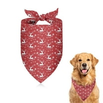 Dog Bandana 1 Pack,Red Christmas Deer and Snowflake Pattern Bandanas for Dogs,Cat Bandana,Small/ Large Dog Bandana 2 Size,Dog Bandanas Girl Boy