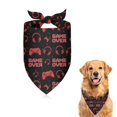thumbnail image 1 of Dog Bandana 1 Pack,Red Controllers Games Icons Black Pattern Bandanas for Dogs,Cat Bandana,Small/ Large Dog Bandana 2 Size,Dog Bandanas Girl Boy, 1 of 6