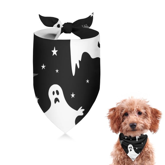 Dog Bandana 1 Pack,Spooky Halloween Silhouette Pattern Bandanas for Dogs,Cat Bandana,Small/ Large Dog Bandana 2 Size,Dog Bandanas Girl Boy