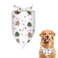 thumbnail image 1 of Dog Bandana 1 Pack,White Christmas Gingerbread Man Pattern Bandanas for Dogs,Cat Bandana,Small/ Large Dog Bandana 2 Size,Dog Bandanas Girl Boy, 1 of 6