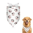 thumbnail image 1 of Dog Bandana 1 Pack,White Cow Bow Pattern Bandanas for Dogs,Cat Bandana,Small/ Large Dog Bandana 2 Size,Dog Bandanas Girl Boy, 1 of 5