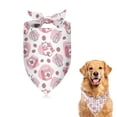 thumbnail image 1 of Dog Bandana 1 Pack,White Cow Milk Strawberry Pattern Bandanas for Dogs,Cat Bandana,Small/ Large Dog Bandana 2 Size,Dog Bandanas Girl Boy, 1 of 5