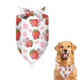 thumbnail image 1 of Dog Bandana 1 Pack,White Cow Strawberry Pattern Bandanas for Dogs,Cat Bandana,Small/ Large Dog Bandana 2 Size,Dog Bandanas Girl Boy, 1 of 5