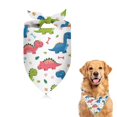 thumbnail image 1 of Dog Bandana 1 Pack,White Dinosaurs Bones Plants Pattern Bandanas for Dogs,Cat Bandana,Small/ Large Dog Bandana 2 Size,Dog Bandanas, 1 of 6