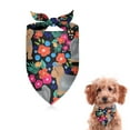 thumbnail image 1 of Dog Bandana 1 Pack,Yorkie Dog and Flower Florals Bandanas for Dogs,Cat Bandana,Small/ Large Dog Bandana 2 Size,Dog Bandanas, 1 of 6