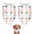 thumbnail image 1 of Dog Bandana 2 Pack,Ballet Princess Pattern Bandanas for Dogs,Cat Bandana,Small/ Large Dog Bandana 2 Size,Dog Bandanas, 1 of 6