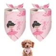 thumbnail image 1 of Dog Bandana 2 Pack,Ballet Princess Pattern Bandanas for Dogs,Cat Bandana,Small/ Large Dog Bandana 2 Size,Dog Bandanas, 1 of 6