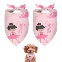 Dog Bandana 2 Pack,Ballet Princess Pattern Bandanas for Dogs,Cat Bandana,Small/ Large Dog Bandana 2 Size,Dog Bandanas