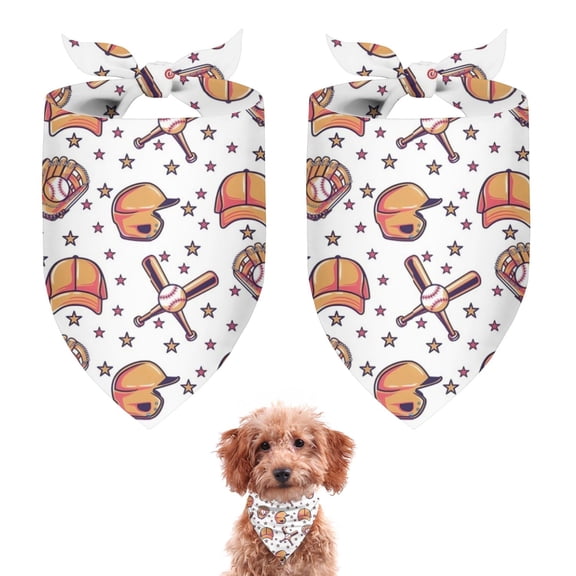 Dog Bandana 2 Pack,Baseball Hats Pattern Bandanas for Dogs,Cat Bandana,Small/ Large Dog Bandana 2 Size,Dog Bandanas