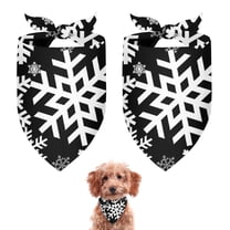 Dog Bandana 2 Pack,Black Christmas Snowflake Pattern Bandanas for Dogs,Cat Bandana,Small/ Large Dog Bandana 2 Size,Dog Bandanas Girl Boy