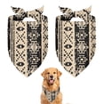thumbnail image 1 of Dog Bandana 2 Pack,Black Geometric Triangle Diamond Pattern Bandanas for Dogs,Cat Bandana,Small/ Large Dog Bandana 2 Size,Dog Bandanas Girl Boy, 1 of 5