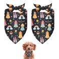 thumbnail image 1 of Dog Bandana 2 Pack,Black Princess Castle Rainbow Pattern Bandanas for Dogs,Cat Bandana,Small/ Large Dog Bandana 2 Size,Dog Bandanas, 1 of 6