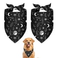 thumbnail image 1 of Dog Bandana 2 Pack,Black White Moon Leaf Eye Star Pattern Bandanas for Dogs,Cat Bandana,Small/ Large Dog Bandana 2 Size,Dog Bandanas Girl Boy, 1 of 5