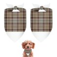 thumbnail image 1 of Dog Bandana 2 Pack,Brown Beige Plaid Checkered Pattern Bandanas for Dogs,Cat Bandana,Small/ Large Dog Bandana 2 Size,Dog Bandanas, 1 of 6