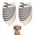thumbnail image 1 of Dog Bandana 2 Pack,Brown Boho Geometric Pattern Bandanas for Dogs,Cat Bandana,Small/ Large Dog Bandana 2 Size,Dog Bandanas Girl Boy, 1 of 5