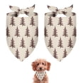 thumbnail image 1 of Dog Bandana 2 Pack,Brown Christmas Tree Pattern Bandanas for Dogs,Cat Bandana,Small/ Large Dog Bandana 2 Size,Dog Bandanas Girl Boy, 1 of 6