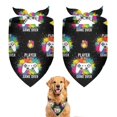 thumbnail image 1 of Dog Bandana 2 Pack,Colorful Controllers Games Symbols Black Pattern Bandanas for Dogs,Cat Bandana,Small/ Large Dog Bandana 2 Size,Dog Bandanas Girl Boy, 1 of 6