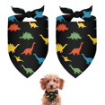 thumbnail image 1 of Dog Bandana 2 Pack,Colorful Dinosaurs Pattern Bandanas for Dogs,Cat Bandana,Small/ Large Dog Bandana 2 Size,Dog Bandanas, 1 of 6