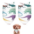 thumbnail image 1 of Dog Bandana 2 Pack,Colorful Dinosaurs Rainbow Pattern Bandanas for Dogs,Cat Bandana,Small/ Large Dog Bandana 2 Size,Dog Bandanas, 1 of 6