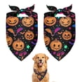 thumbnail image 1 of Dog Bandana 2 Pack,Colorful Halloween Pattern Bandanas for Dogs,Cat Bandana,Small/ Large Dog Bandana 2 Size,Dog Bandanas Girl Boy, 1 of 5