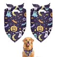 thumbnail image 1 of Dog Bandana 2 Pack,Colorful Halloween Pattern Bandanas for Dogs,Cat Bandana,Small/ Large Dog Bandana 2 Size,Dog Bandanas Girl Boy, 1 of 5