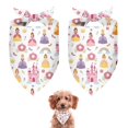 thumbnail image 1 of Dog Bandana 2 Pack,Colorful Princess Castle Pattern Bandanas for Dogs,Cat Bandana,Small/ Large Dog Bandana 2 Size,Dog Bandanas, 1 of 6