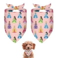 thumbnail image 1 of Dog Bandana 2 Pack,Colorful Princess Pattern Bandanas for Dogs,Cat Bandana,Small/ Large Dog Bandana 2 Size,Dog Bandanas, 1 of 6