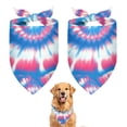 thumbnail image 1 of Dog Bandana 2 Pack,Colorful Tie Dye Pattern Bandanas for Dogs,Cat Bandana,Small/ Large Dog Bandana 2 Size,Dog Bandanas, 1 of 6