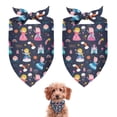 thumbnail image 1 of Dog Bandana 2 Pack,Dark Blue Little Princess Pattern Bandanas for Dogs,Cat Bandana,Small/ Large Dog Bandana 2 Size,Dog Bandanas, 1 of 6