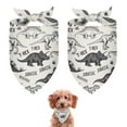 thumbnail image 1 of Dog Bandana 2 Pack,Dinosaurs Jurassic Text Pattern Bandanas for Dogs,Cat Bandana,Small/ Large Dog Bandana 2 Size,Dog Bandanas, 1 of 6
