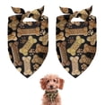 thumbnail image 1 of Dog Bandana 2 Pack,Dog Bones and Dog Footprints Bandanas for Dogs,Cat Bandana,Small/ Large Dog Bandana 2 Size,Dog Bandanas, 1 of 6