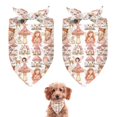 thumbnail image 1 of Dog Bandana 2 Pack,Forest Fairy Princess Pattern Bandanas for Dogs,Cat Bandana,Small/ Large Dog Bandana 2 Size,Dog Bandanas, 1 of 6